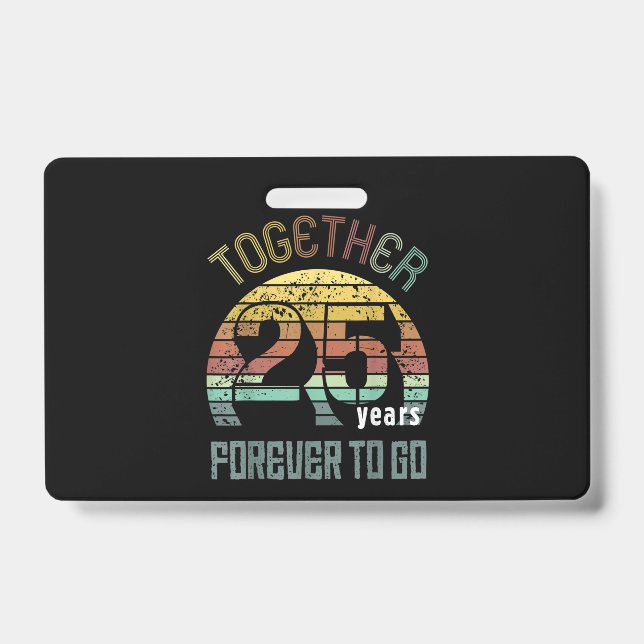 25th Years Wedding Anniversary ID Badge (Front)