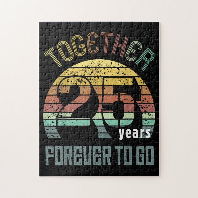 25th Years Wedding Anniversary Jigsaw Puzzle (Vertical)
