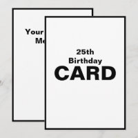 25thTwenty-Fifth 25 Twenty-Five 2-5 Birthday