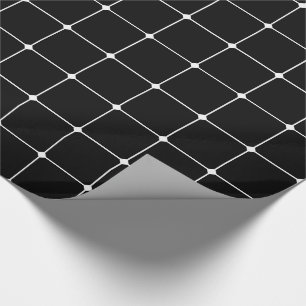 260216 Grid v2 - White on Black Wrapping Paper