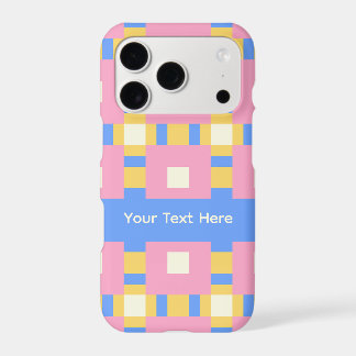 26038B Geometric Square Medallion Pink Yellow Blue
