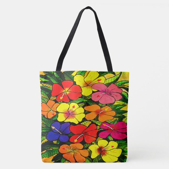 260 - Hibiscus Tote Bag (Front)