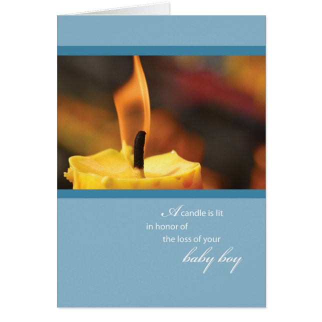 2645 Loss of Baby Boy Candle (Front)
