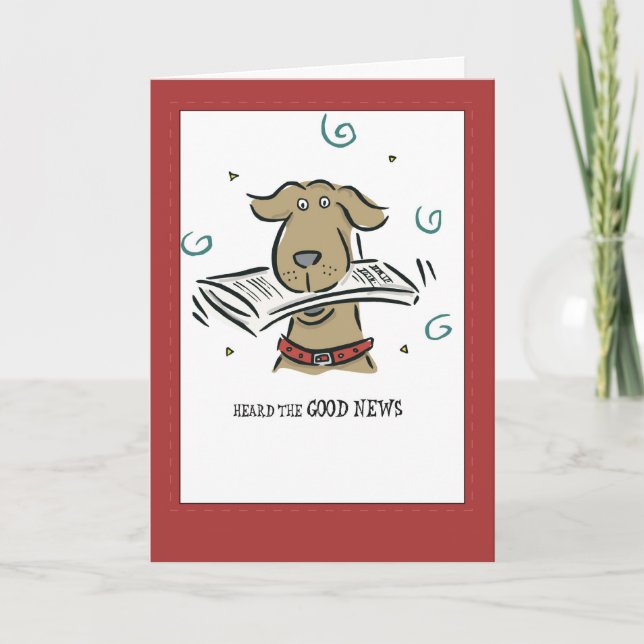 2666 Good News Dog Congratulations Card (Front)