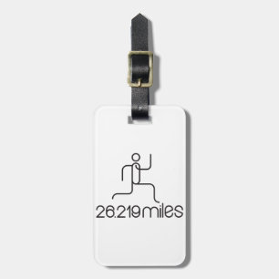 26.219 miles marathon distance luggage tag