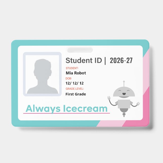 26-27 Always Icecream Badge ID Badge (Front)