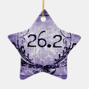 26.2 Crest Purple Ceramic Tree Decoration