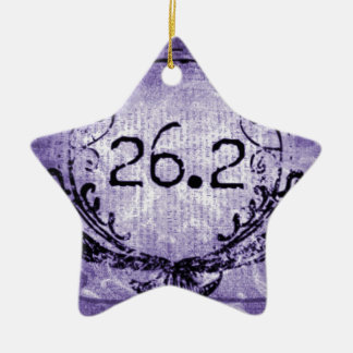 26.2 Crest Purple Ceramic Tree Decoration