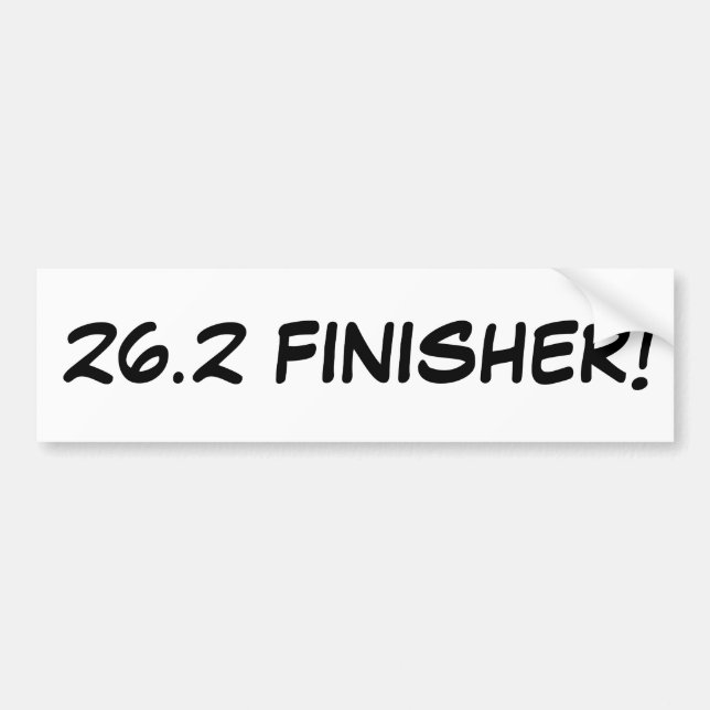 26.2 FINISHER! BUMPER STICKER (Front)
