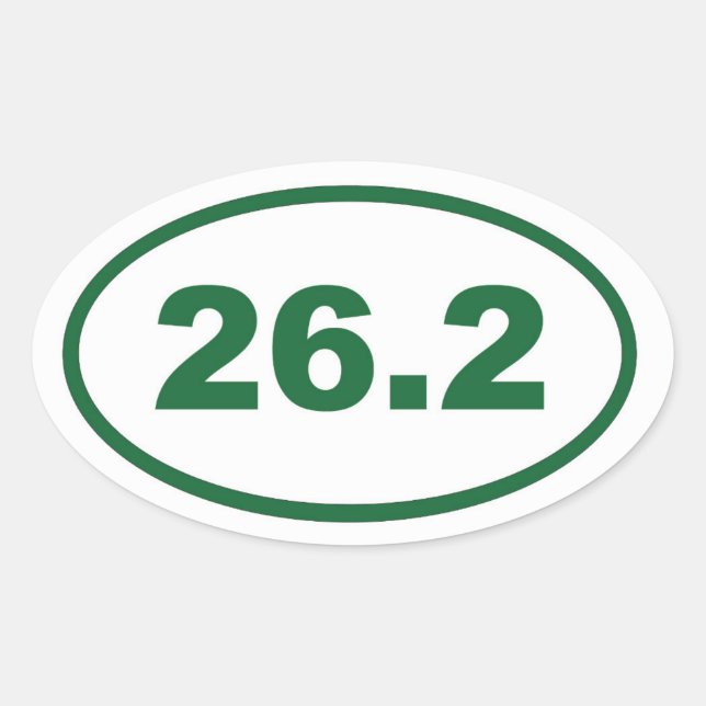 26.2 Green Oval Sticker (Front)