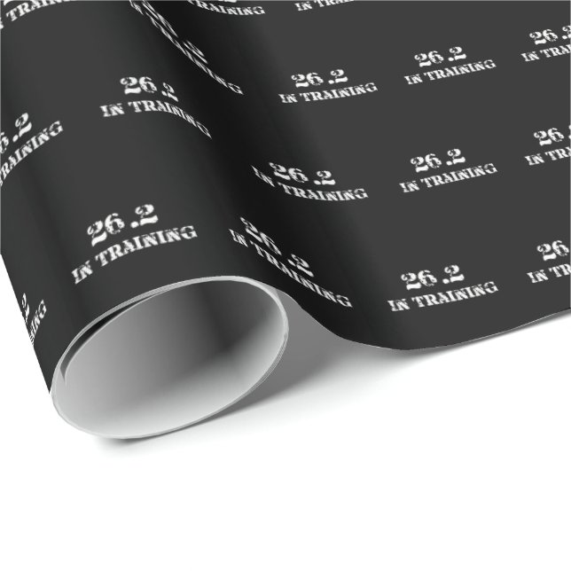 26.2 In Training Marathon Runner Running Wrapping Paper (Roll Corner)