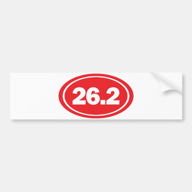 26.2 marathon bumper sticker (Front)