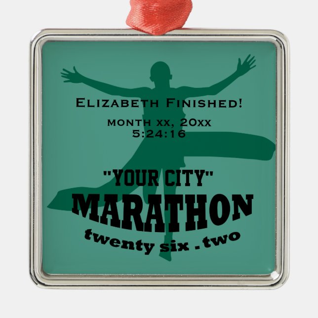 26.2 Marathon Ornament (Front)