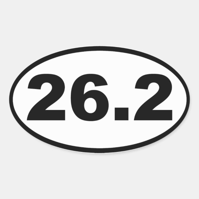 26.2 Marathon Oval Sticker (Front)