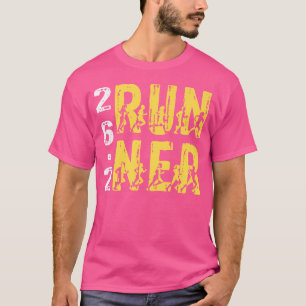 26 2 Marathon Runner Silhouette Running Training R T-Shirt