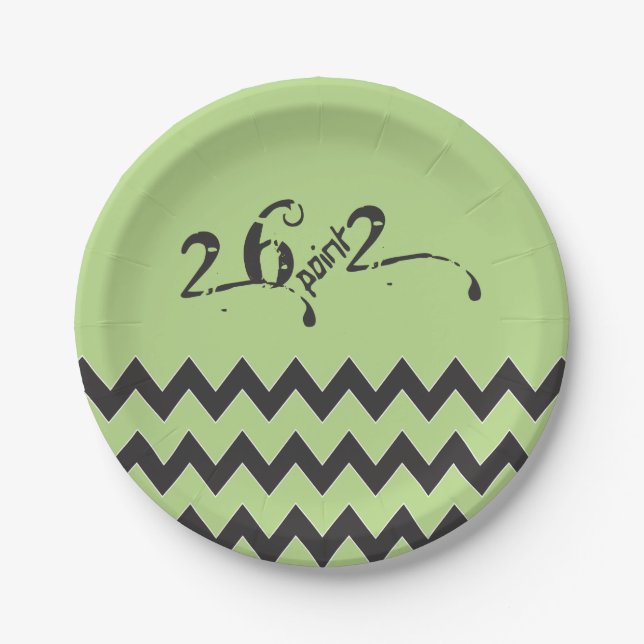 26.2 marathon runner Zigzags Paper Plate (Front)