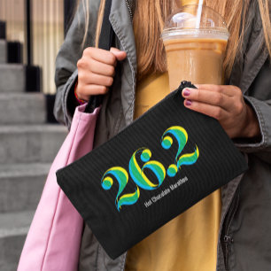 26.2 Marathon Running Green Bold Typography Accessory Pouch