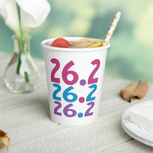 26.2 marathoner - Marathon Runner themed Paper Cups