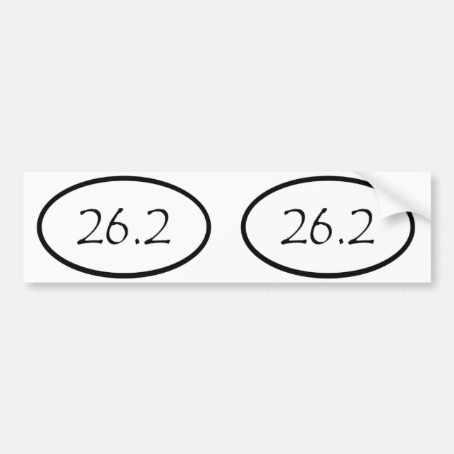 26.2 oval bumper sticker (Front)