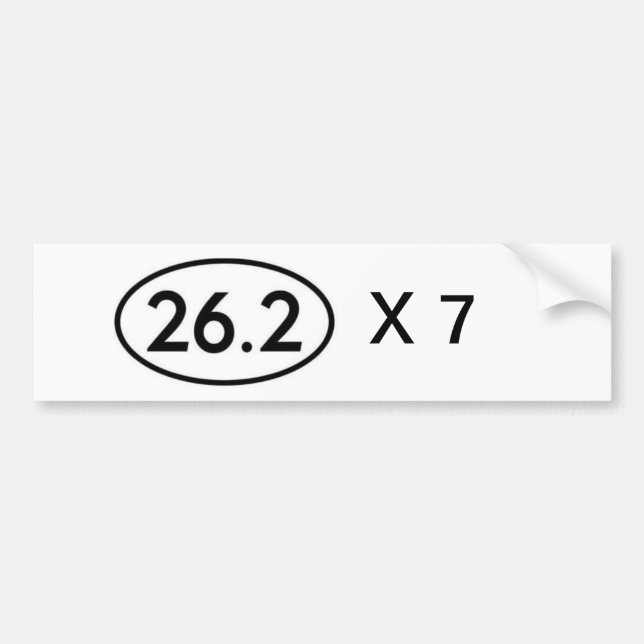 26,2 serial marathoner bumper sticker (Front)