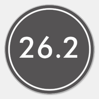 26.2 Sticker | Black with white text