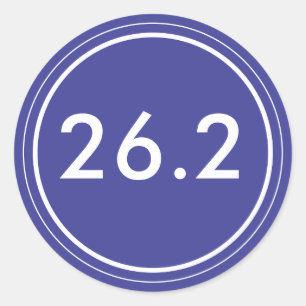 26.2 Sticker   Blue with white