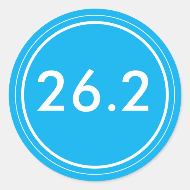 26.2 Sticker | Light blue with white (Front)