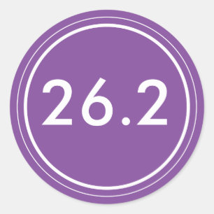 26.2 Sticker   Purple and white
