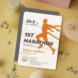 26.2miles 1ST Marathon-Post Marathon Party Invitation