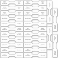 26 Jewellery Price Tags White Custom-Cut Barbell