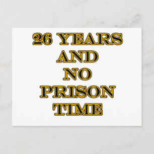 26 No prison time Postcard