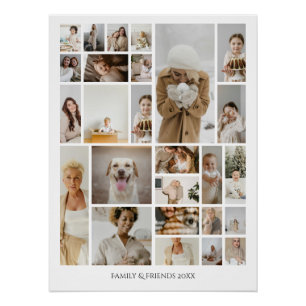 26 Photo Collage Family Personalized Poster