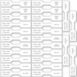 26 Signature Photo Jewellery Price Tags Custom-Cut