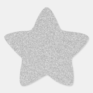 26 Silver Glitter Print Sparkles Star Star Sticker