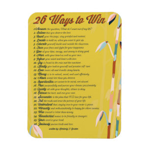 26 Ways Encouragement Photo Magnet- Mustard Magnet
