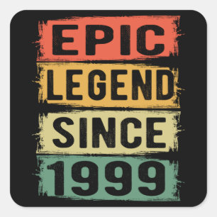 26 Year Old Bday Epic Legend 26th Birthday Gift Square Sticker