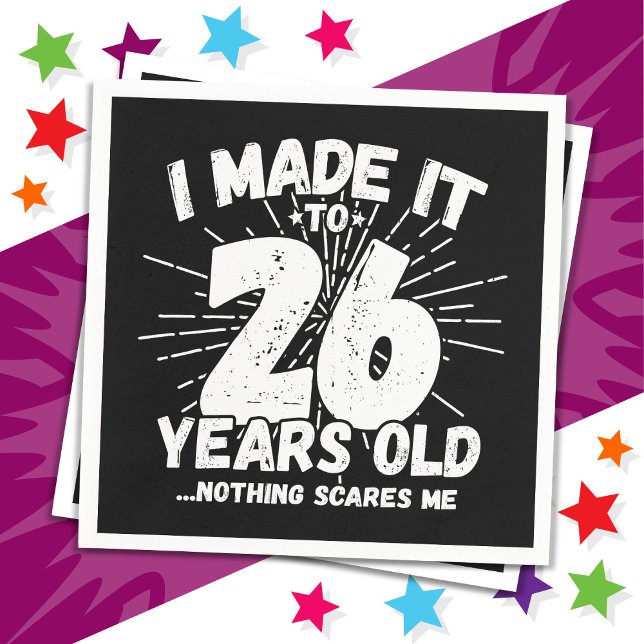 26 Year Old Sarcastic Meme Funny 26th Birthday Napkin (Creator Uploaded)