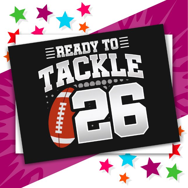 26 Year Old Tackle Football Party 26th Birthday Postcard (Creator Uploaded)