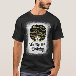 26 Years Old Leopard Melanin Girl It'S My Birthday T-Shirt