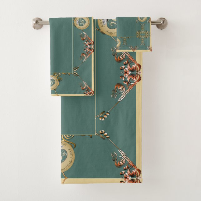 26th/Any Wedding Anniversary  Bath Towel (Insitu)