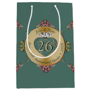 26th/Any Wedding Anniversary  Medium Gift Bag