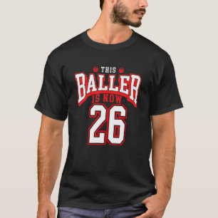 26th Birthday Basketball 26 Years Old Bday T-Shirt