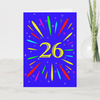 26th Birthday Explosion Card