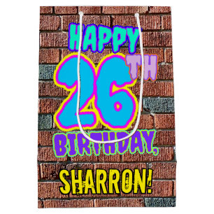 26th Birthday: Fun, Urban Graffiti Inspired Look Medium Gift Bag