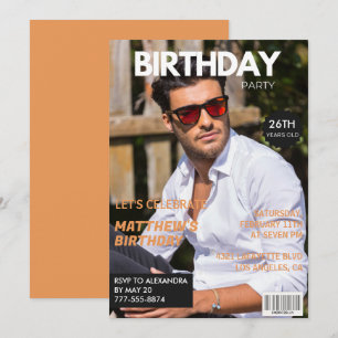26th birthday invitations for him Magazine Cover