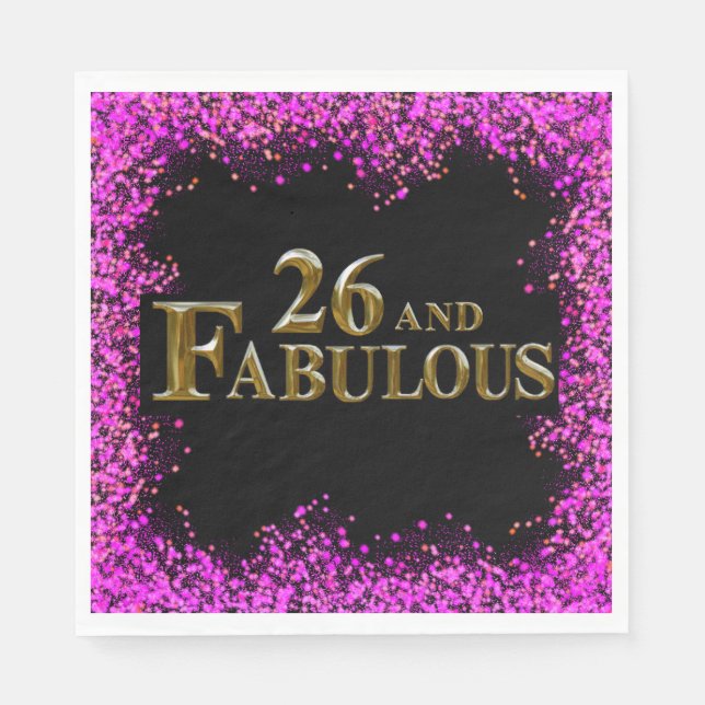 26th Birthday  Napkin (Front)