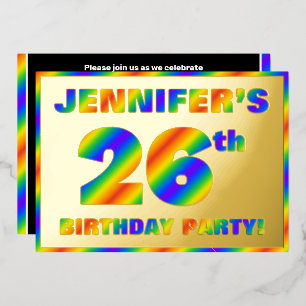 26th Birthday Party — Fun, Rainbow Spectrum “26”