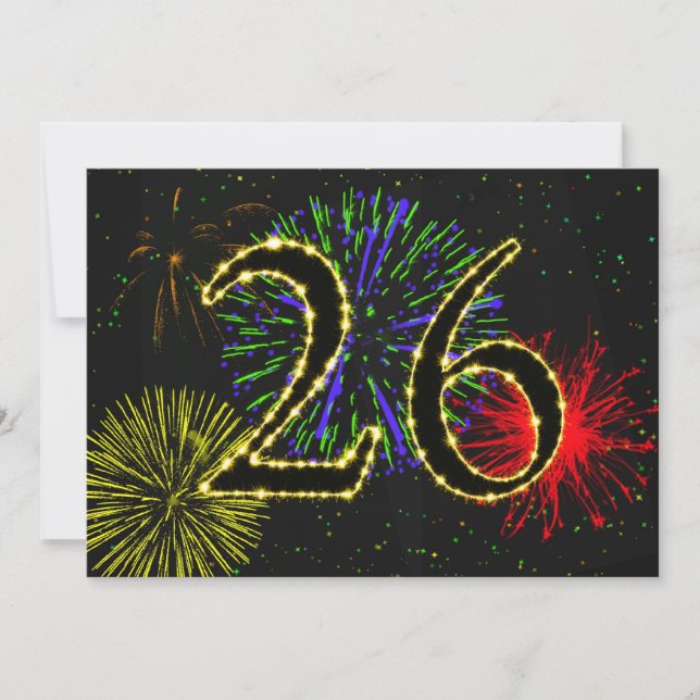 26th birthday party invitate invitation (Front)