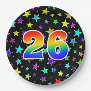 26th Event: Bold, Fun, Colourful Rainbow 26 Paper Plate
