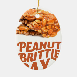 26th January - Peanut Brittle Day Ceramic Tree Decoration